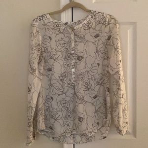 LOFT Floral Print Blouse
